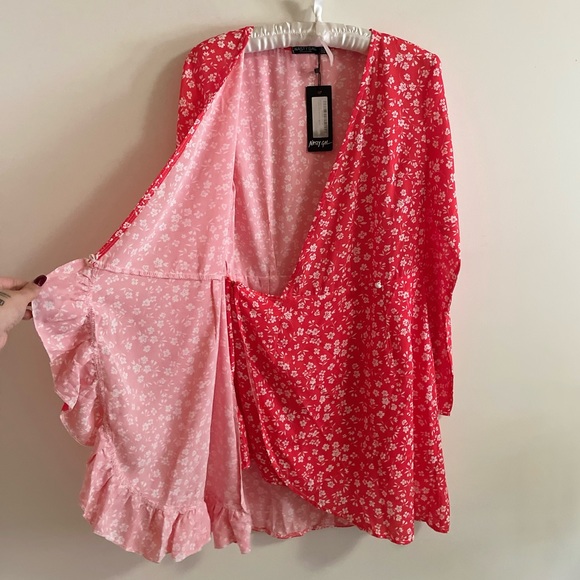 Nasty Gal Floral Ruffle Playsuit Romper - Picture 3 of 4